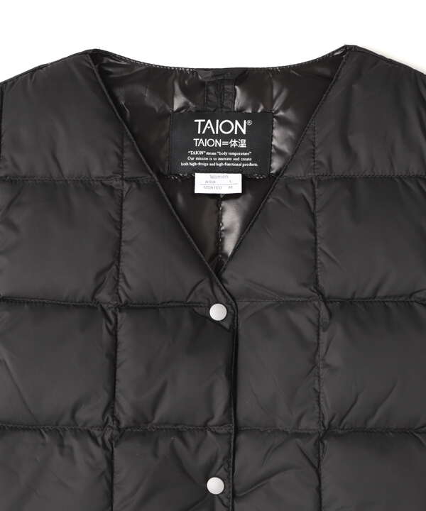 TAION/タイオン/【WOMENS】V NECK LONG DOWN VEST