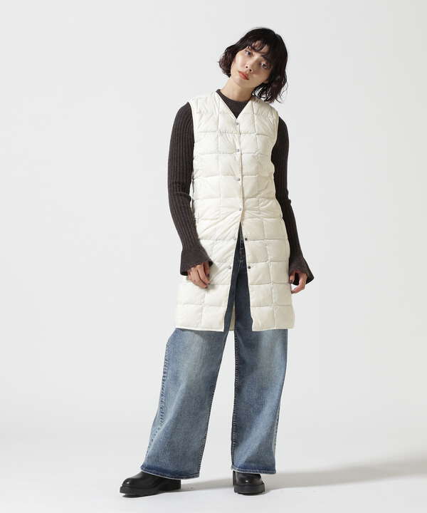 TAION/タイオン/【WOMENS】V NECK LONG DOWN VEST