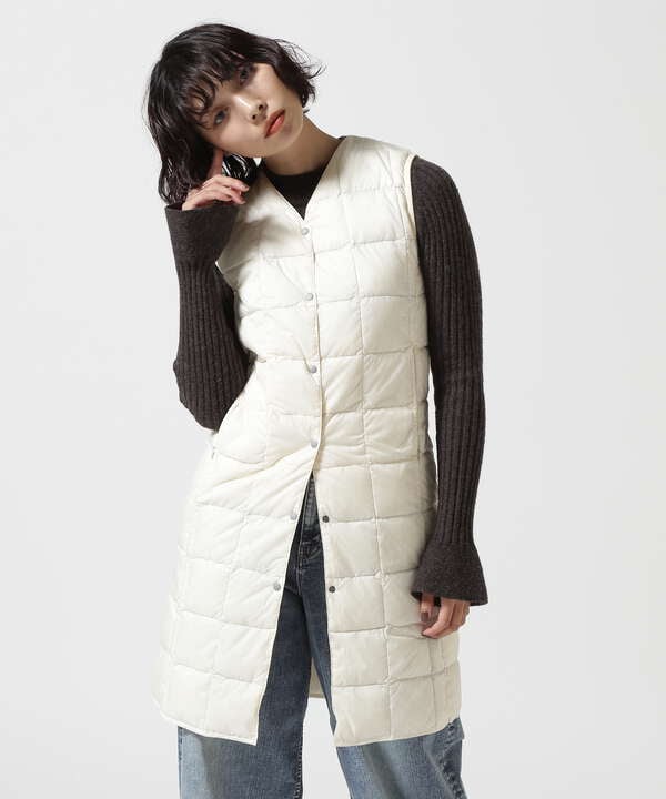 TAION/タイオン/【WOMENS】V NECK LONG DOWN VEST