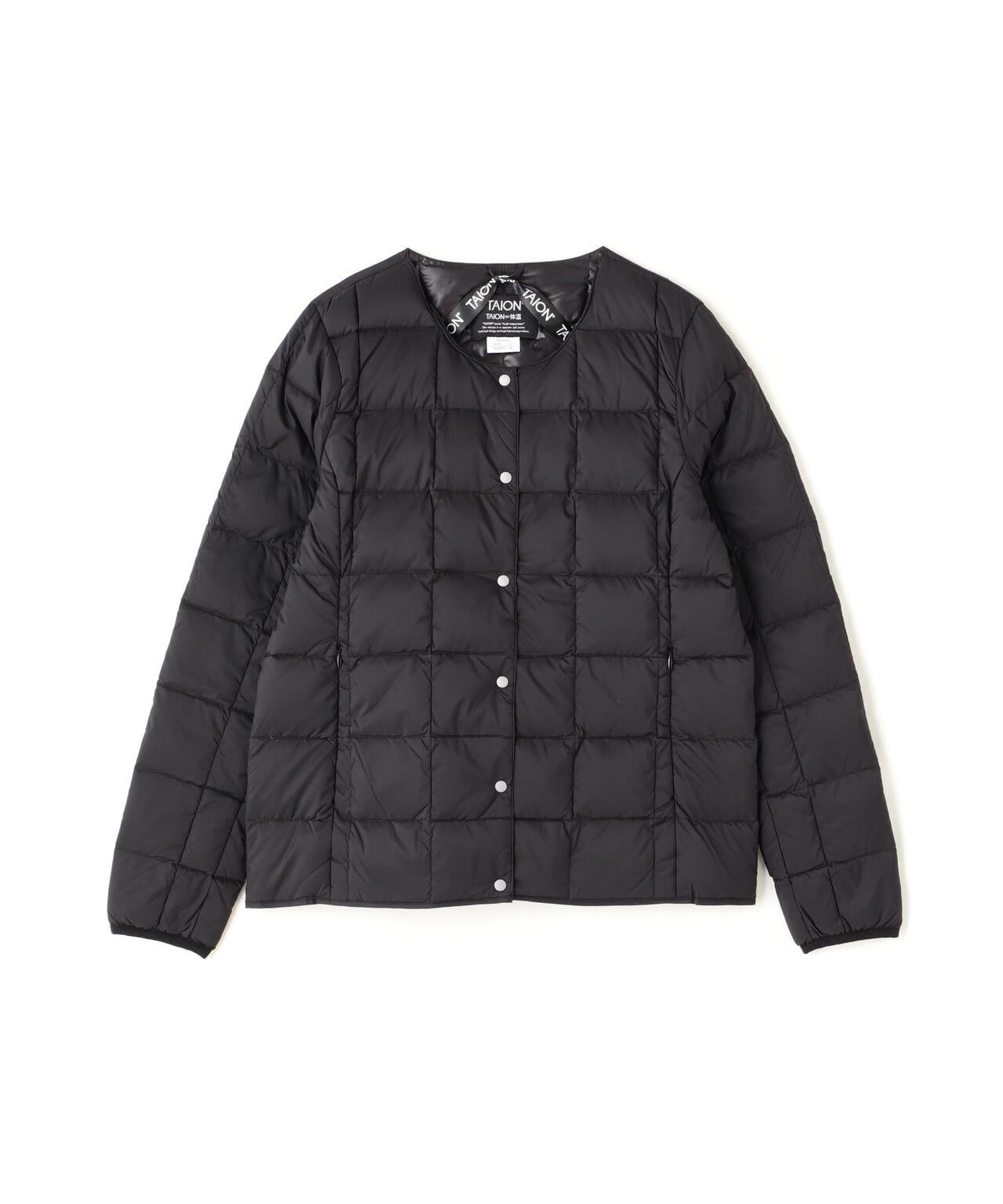 TAION/タイオン/【WOMENS】CREW NECK BUTTON DOWN JACKET