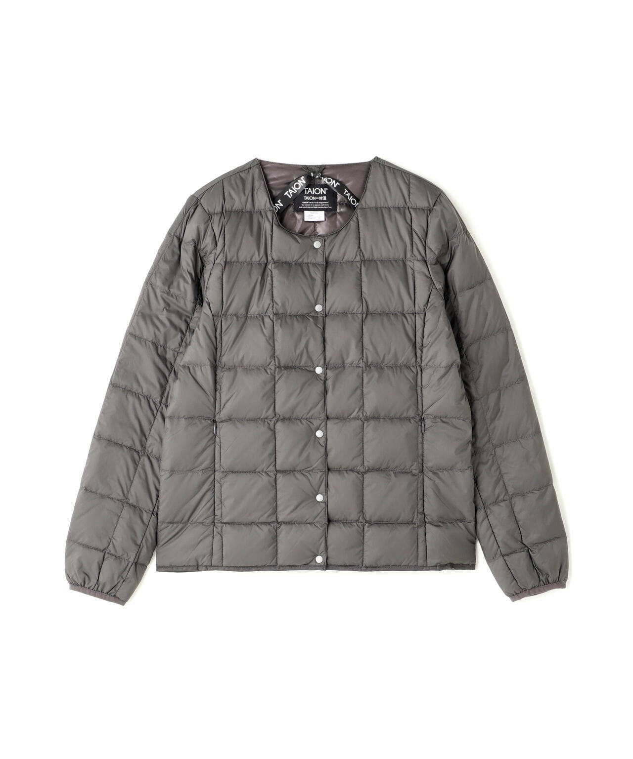 TAION/タイオン/【WOMENS】CREW NECK BUTTON DOWN JACKET