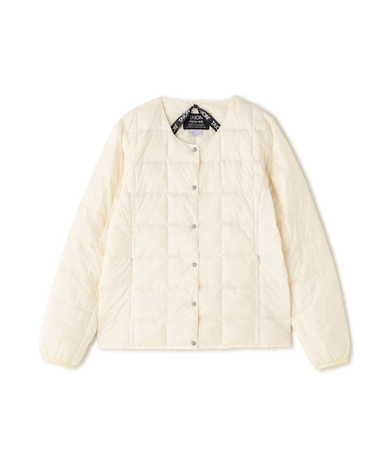 TAION/タイオン/【WOMENS】CREW NECK BUTTON DOWN JACKET