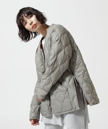 TAION/タイオン/【UNISEX】MILITARY W-ZIP V NECK DOWN JACKET