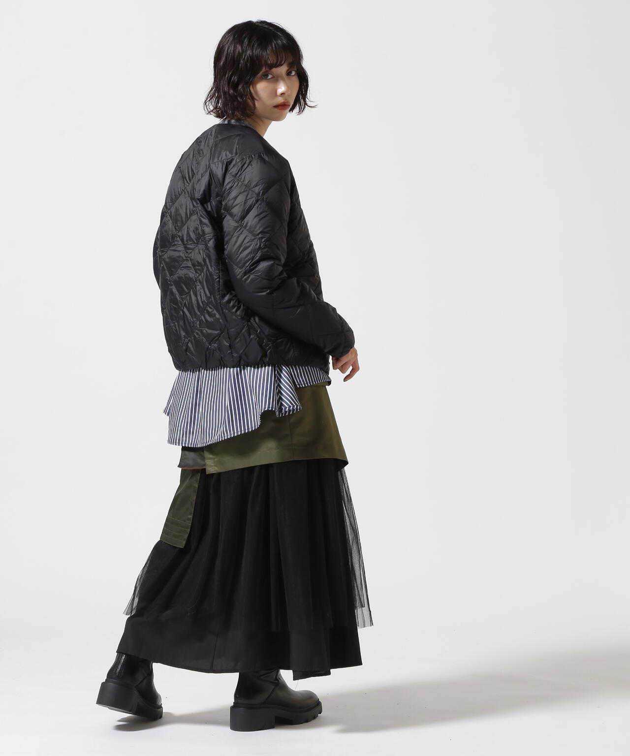 TAION/タイオン/【WOMENS】TAION CITY CREW NECK DOWN JACKET