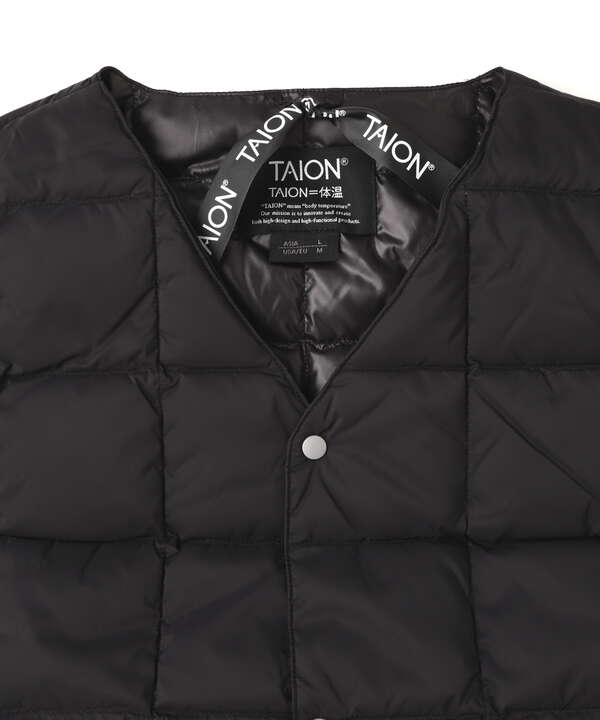 TAION/タイオン/【UNISEX】V NECK BUTTON DOWN VEST