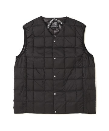 TAION/タイオン/【UNISEX】V NECK BUTTON DOWN VEST