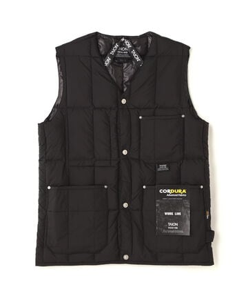 TAION/タイオン/【UNISEX】WORK V NECK BUTTON DOWN VEST