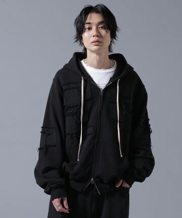 DankeSchon/ダンケシェーン/PATCHWORK ZIP HOODIE