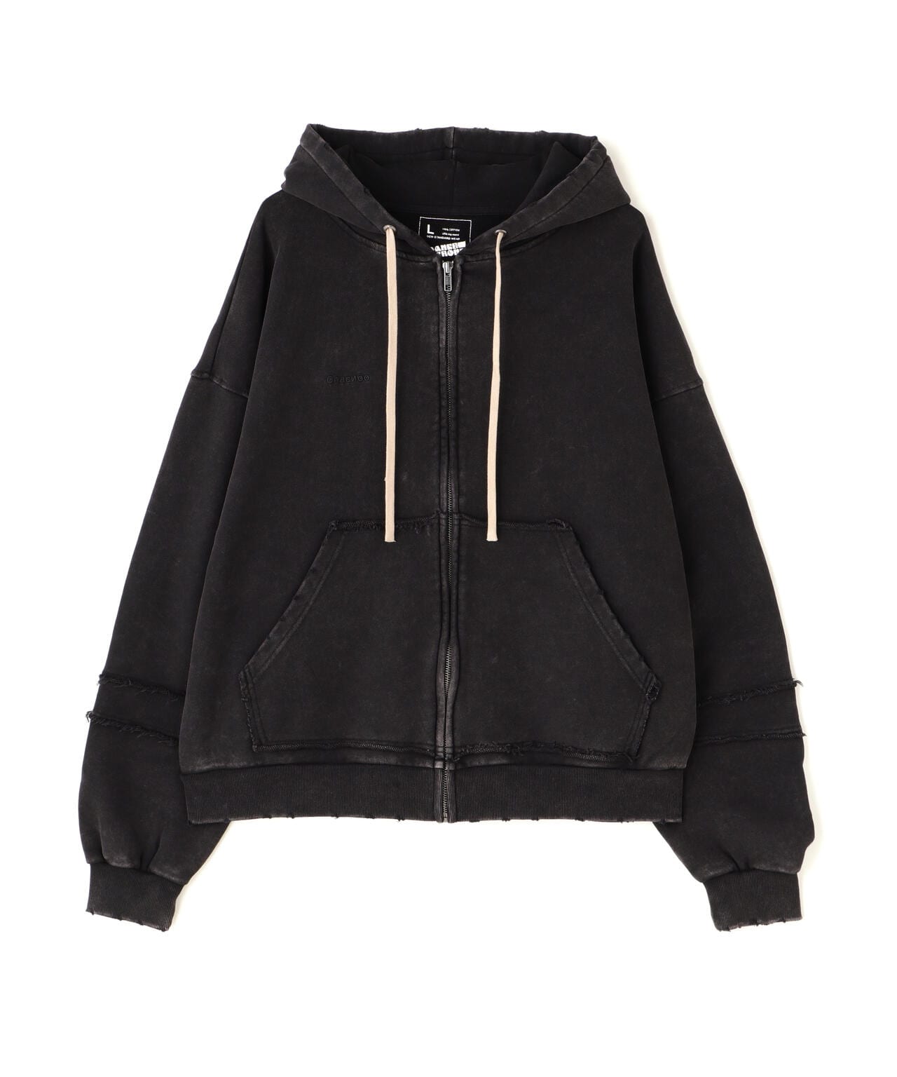 DankeSchon/ダンケシェーン/CHEMICAL SWEAT PINTACK ZIP HOODIE