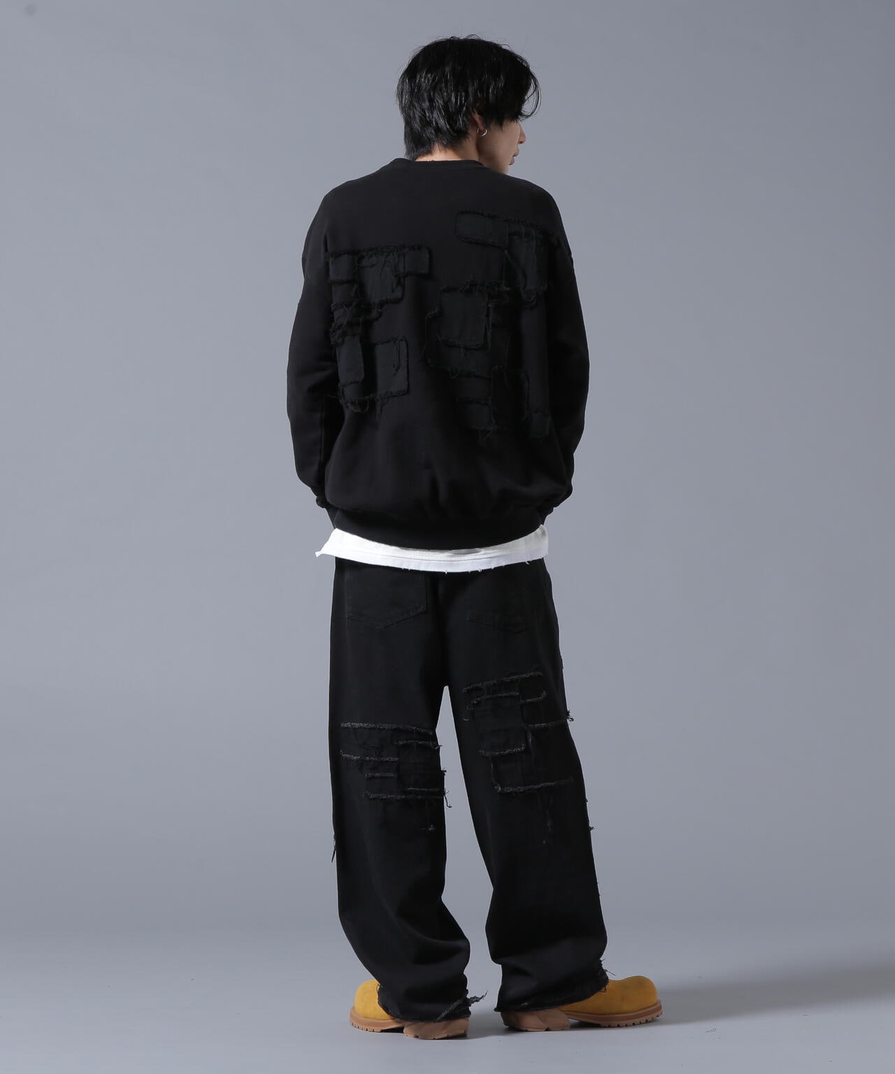 DankeSchon/ダンケシェーン/PATCHWORK CREW NECK SWEAT