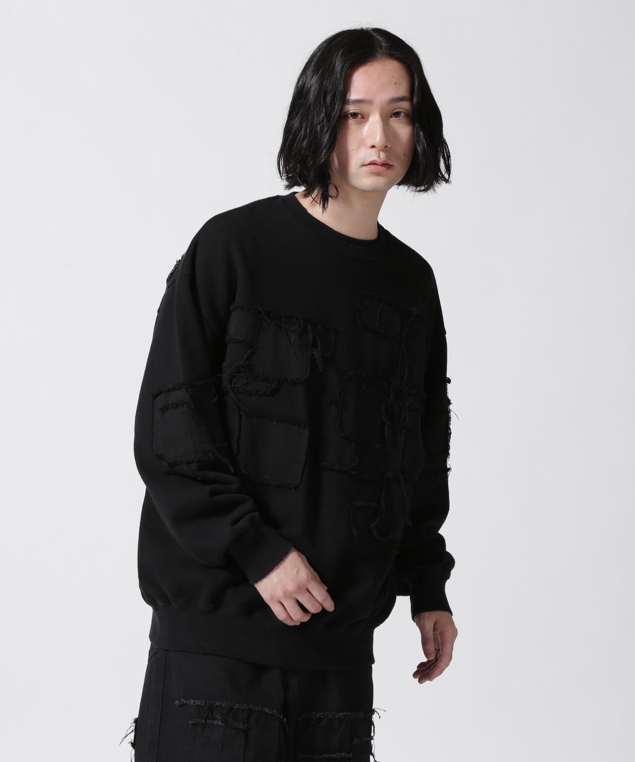 DankeSchon/ダンケシェーン/PATCHWORK CREW NECK SWEAT