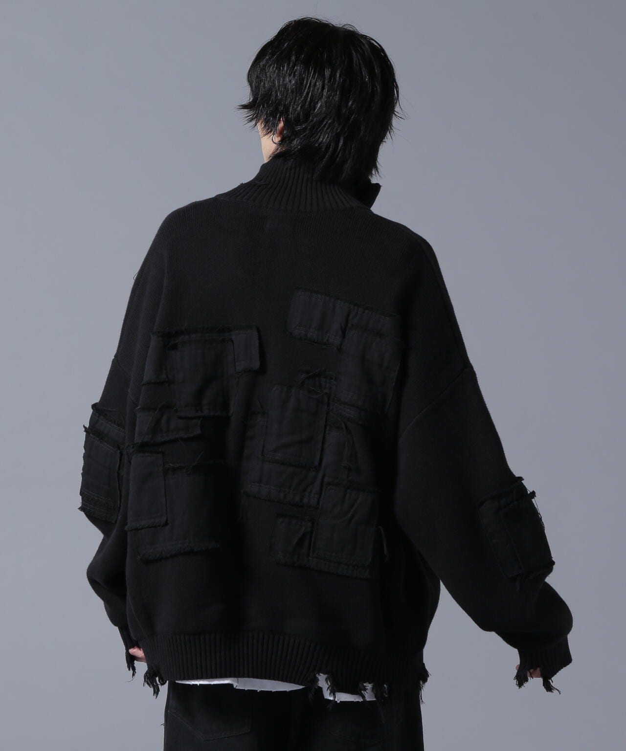 DankeSchon/ダンケシェーン/PATCHWORK DRIVERS KNIT