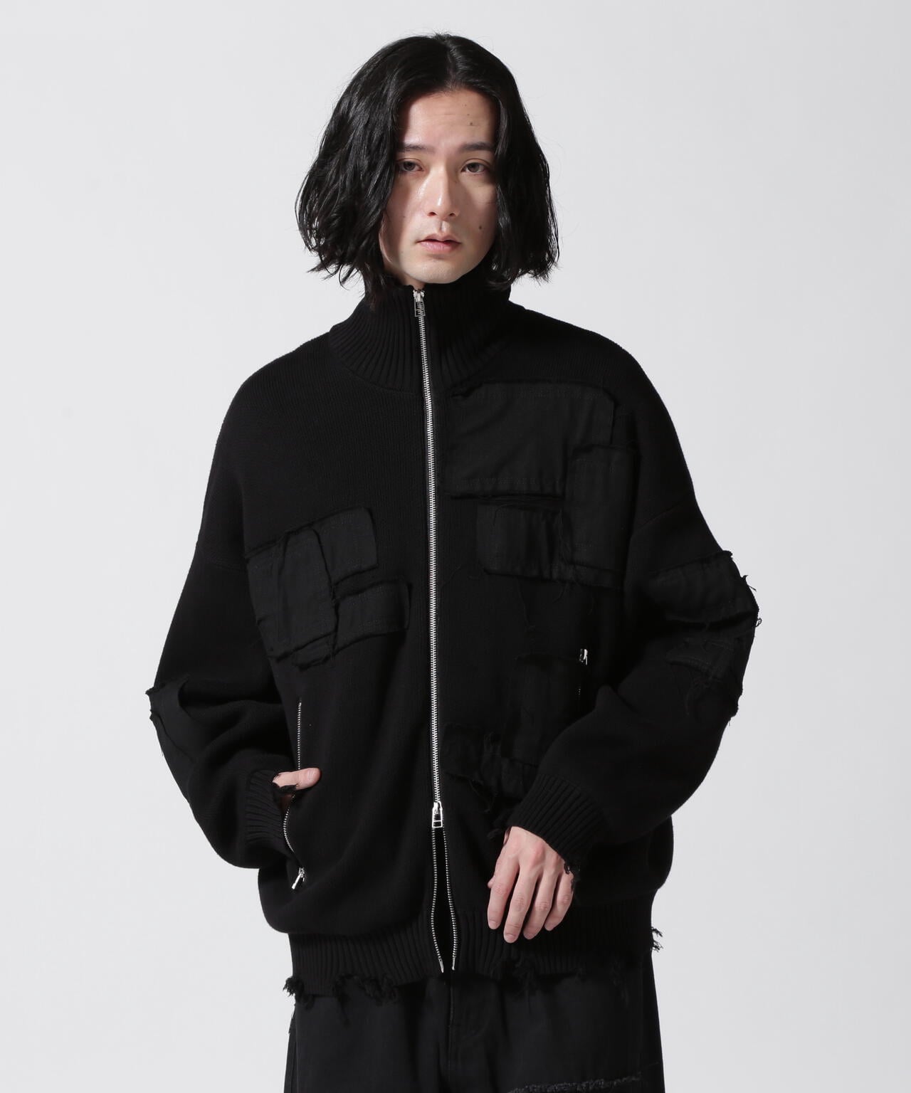 DankeSchon/ダンケシェーン/PATCHWORK DRIVERS KNIT