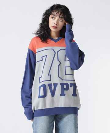 overprint/オーバープリント/78 V NECK  COTTON KNIT