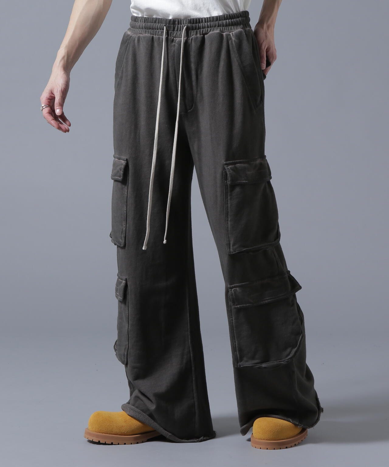 DankeSchon/ダンケシェーン/WATERDYE SWEAT BAGGY CARGO PANTS