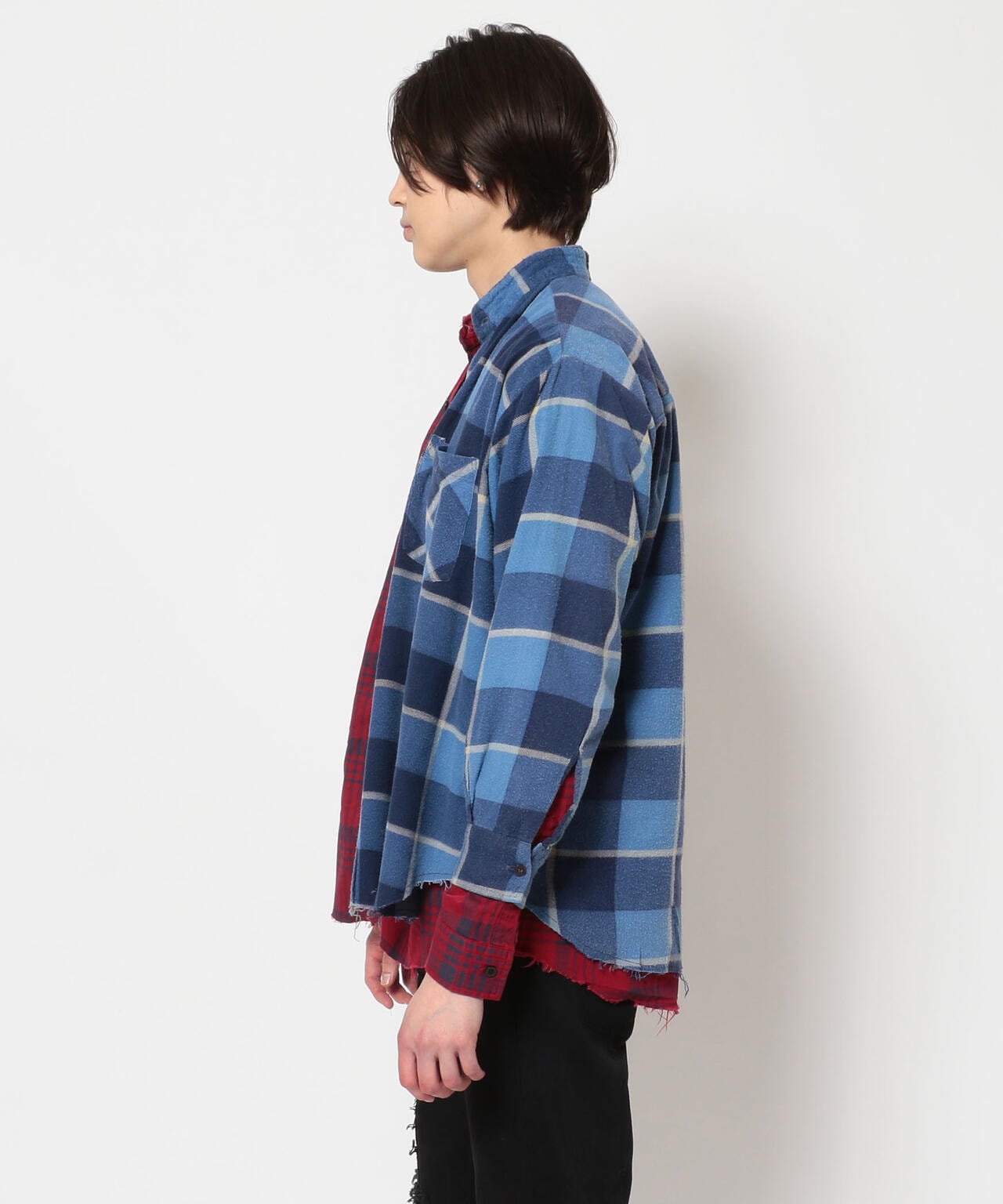 【未使用品】MINEDENIM × OLD PARK 22SS レイヤードシャツ