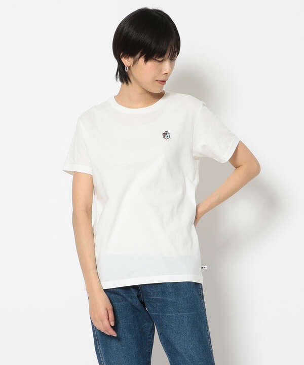 001designed by maxsix（ゼロゼロワン）ワンポイント刺繍Tシャツ ベアード