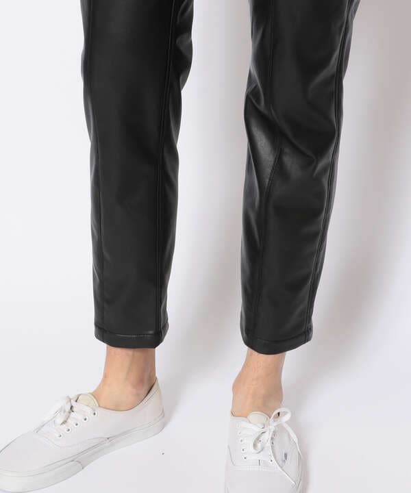 LUSOR（ルーソル）Ecoleather S SLACKS エコレザースリムスラックス