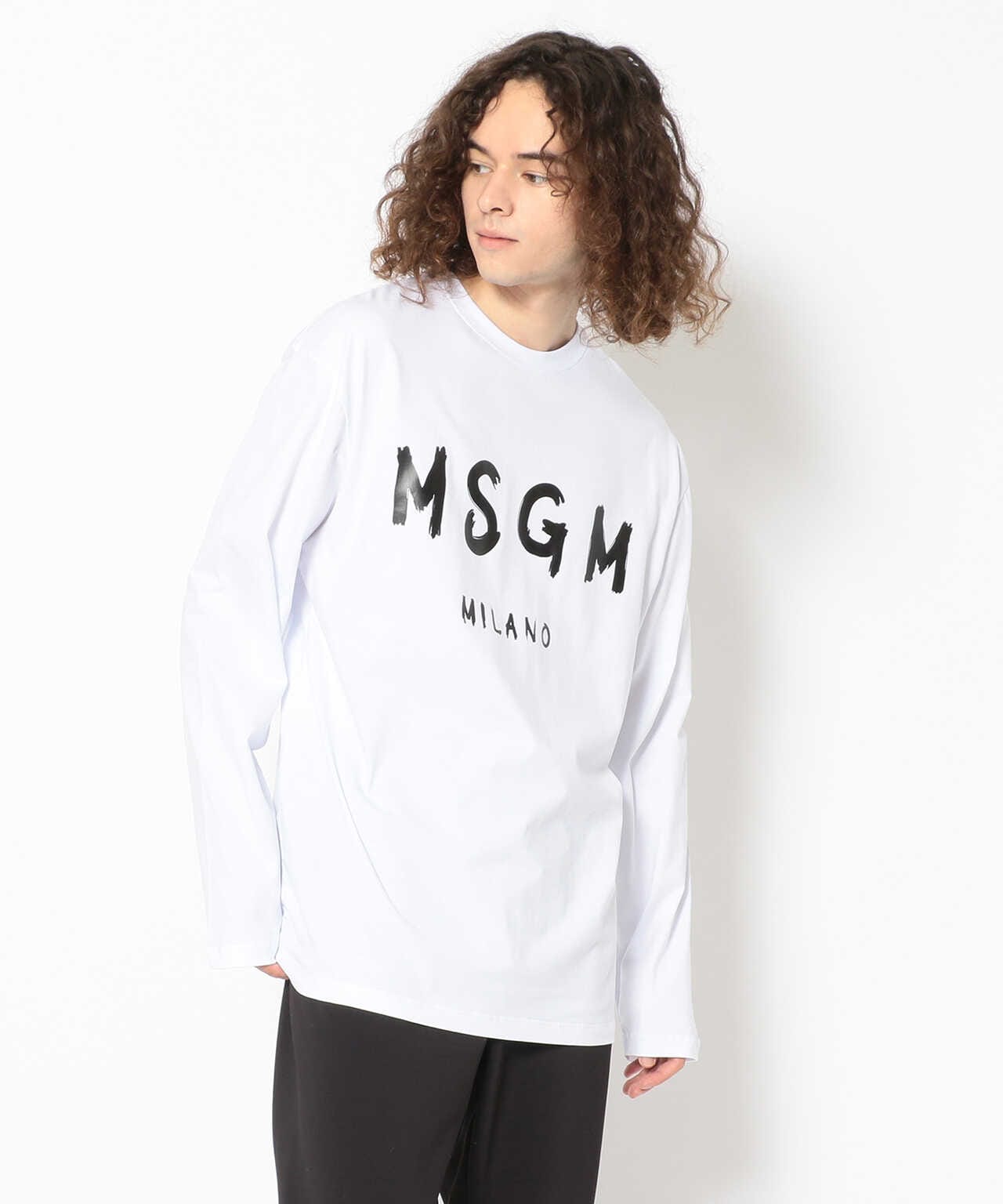 MSGM（エムエスジーエム）ブラッシュロゴ 長袖Tシャツ | B'2nd ( ビー