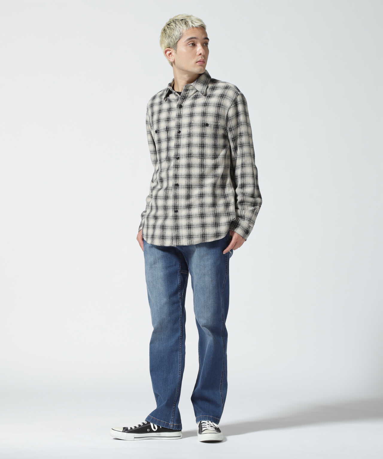 MINEDENIM（マインデニム）V.Check Flannel Work SH