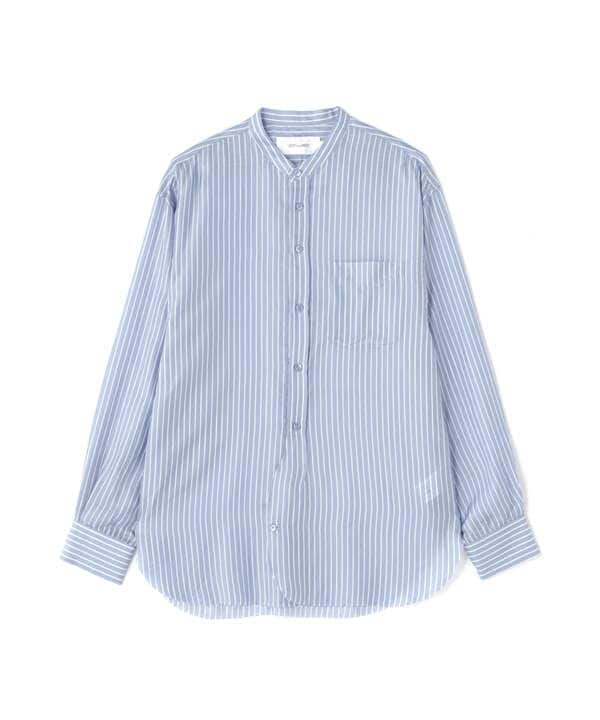 John Mason Smith (ジョンメイソンスミス) WASHED CUPRO STRIPE CLASSIC BANDED COLLA