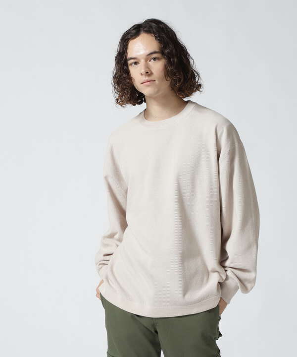 スプリング crepuscule crew neck knit クレプスキュール 鹿の子 | www