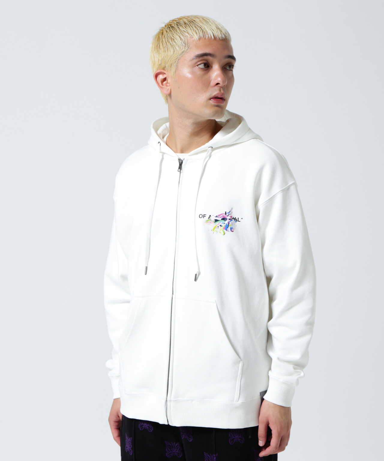 A4A(エーフォーエー)PAINT ZIP HOODIE ペイントジップフーディー | B