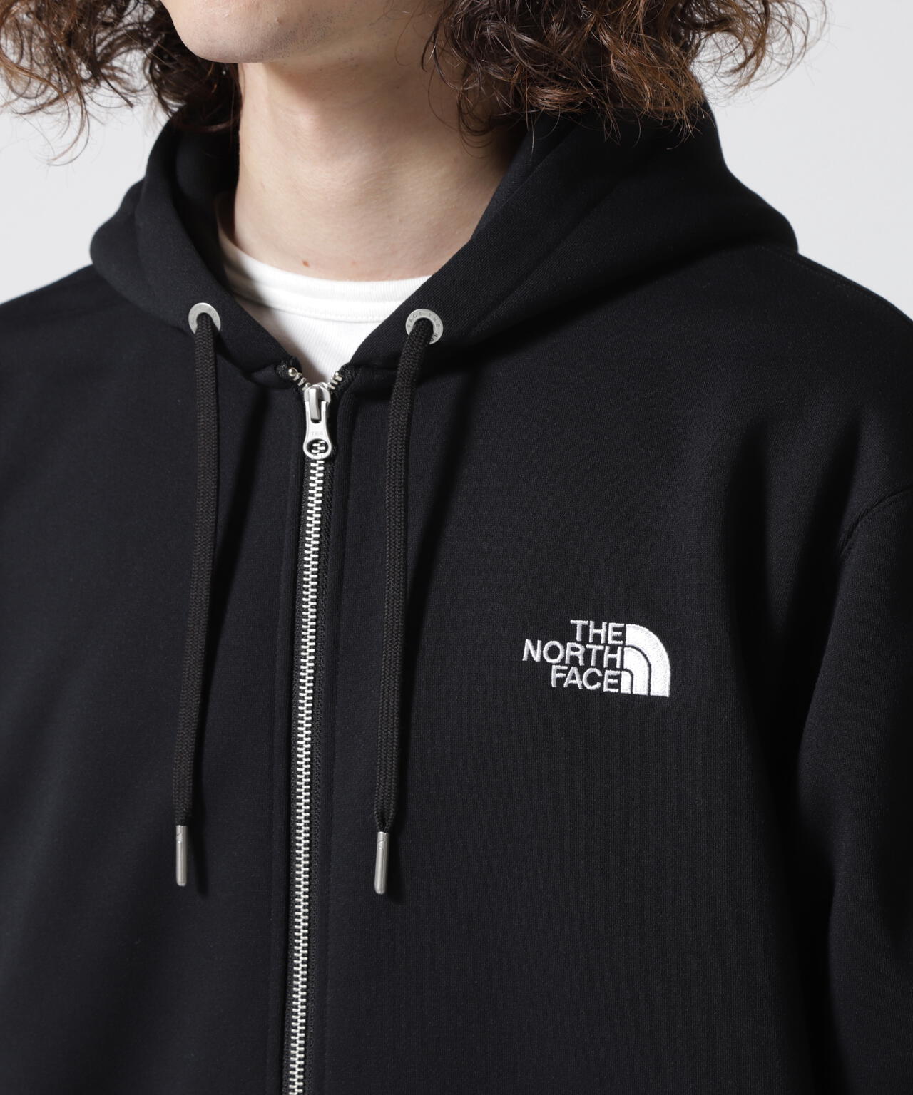 ザ・ノースフェイス NT11952 SQUARE LOGO FULL ZIP HOODIE ロゴ刺繍ジップアップパーカー メンズ XXLパーカー