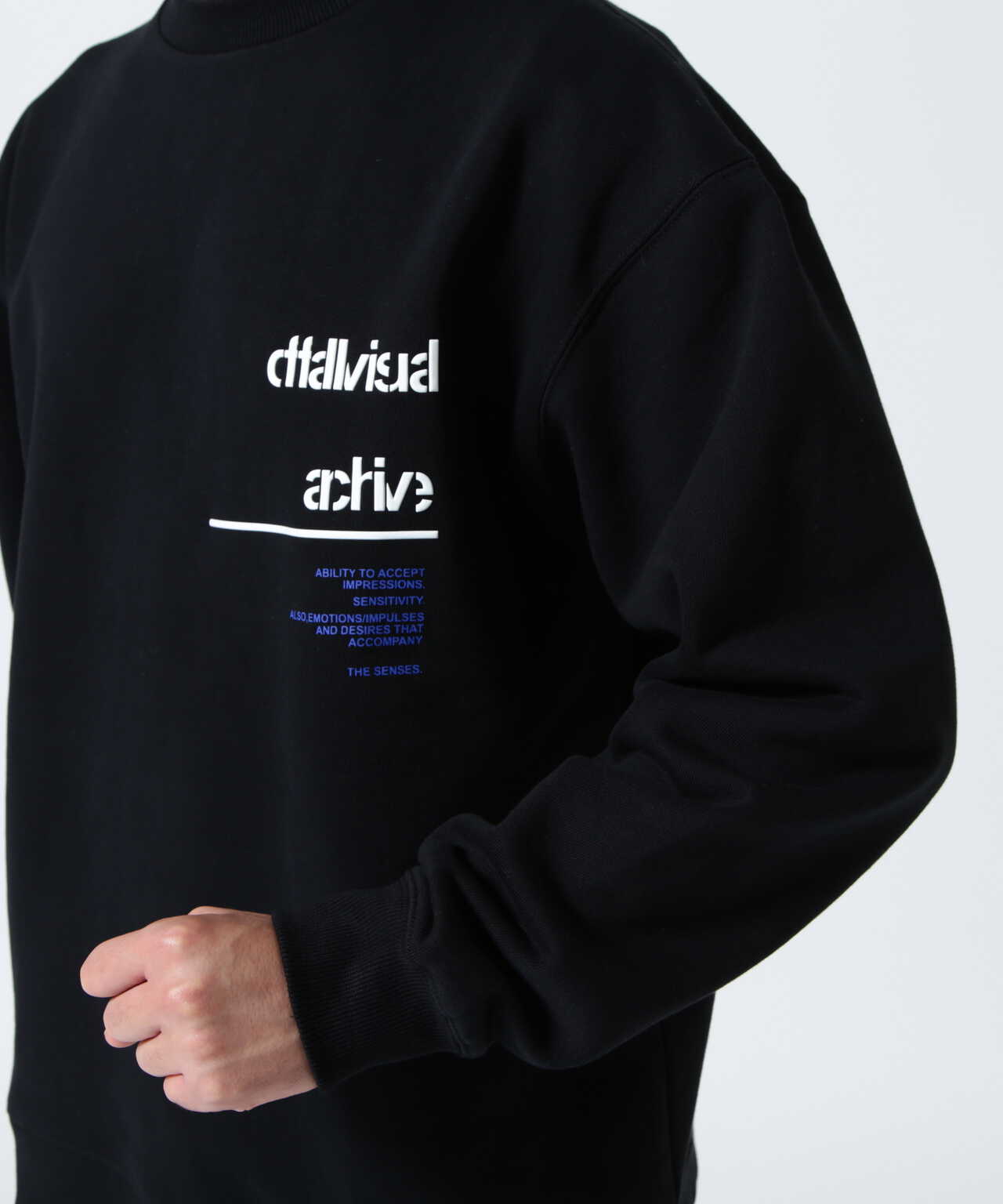 A4A/エーフォーエー/DAMASUKU CREW NECK SWEAT クルーネックスウェット-