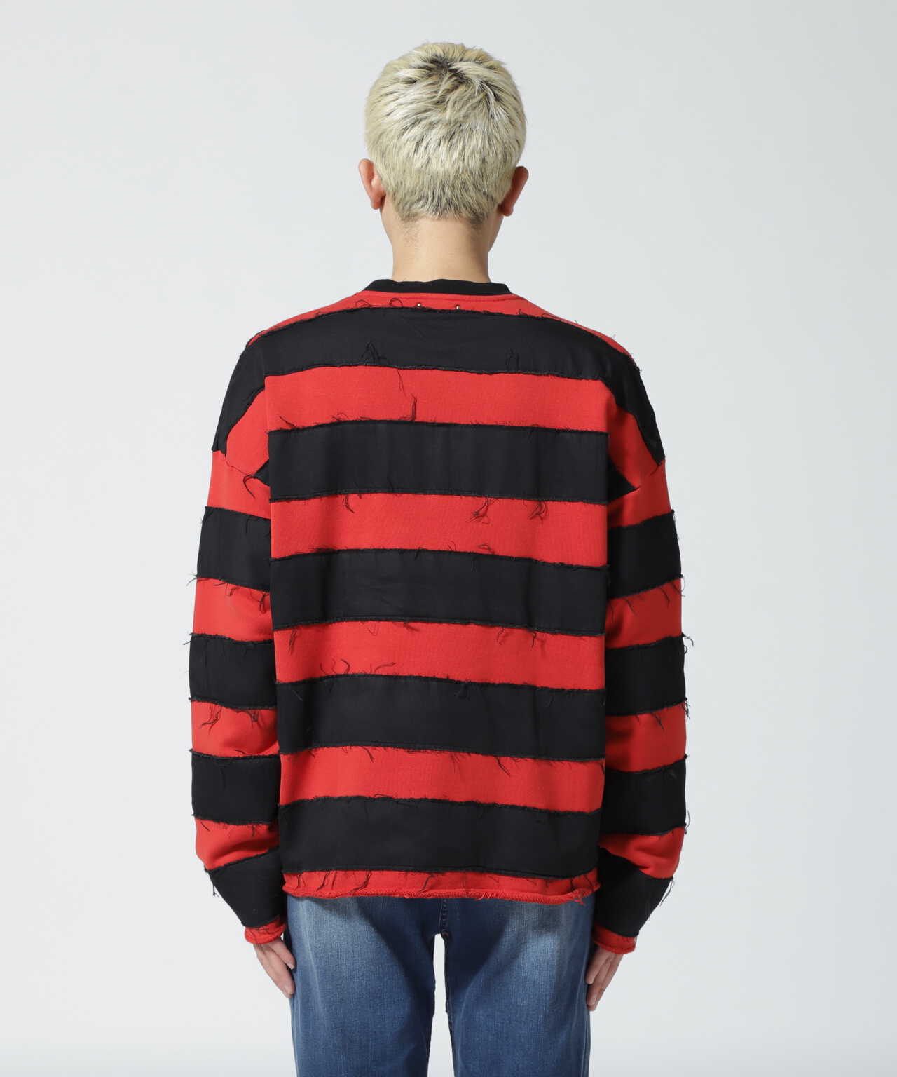 MINEDENIM（マインデニム）Bold Denim Border Crew neck Pullover | B ...