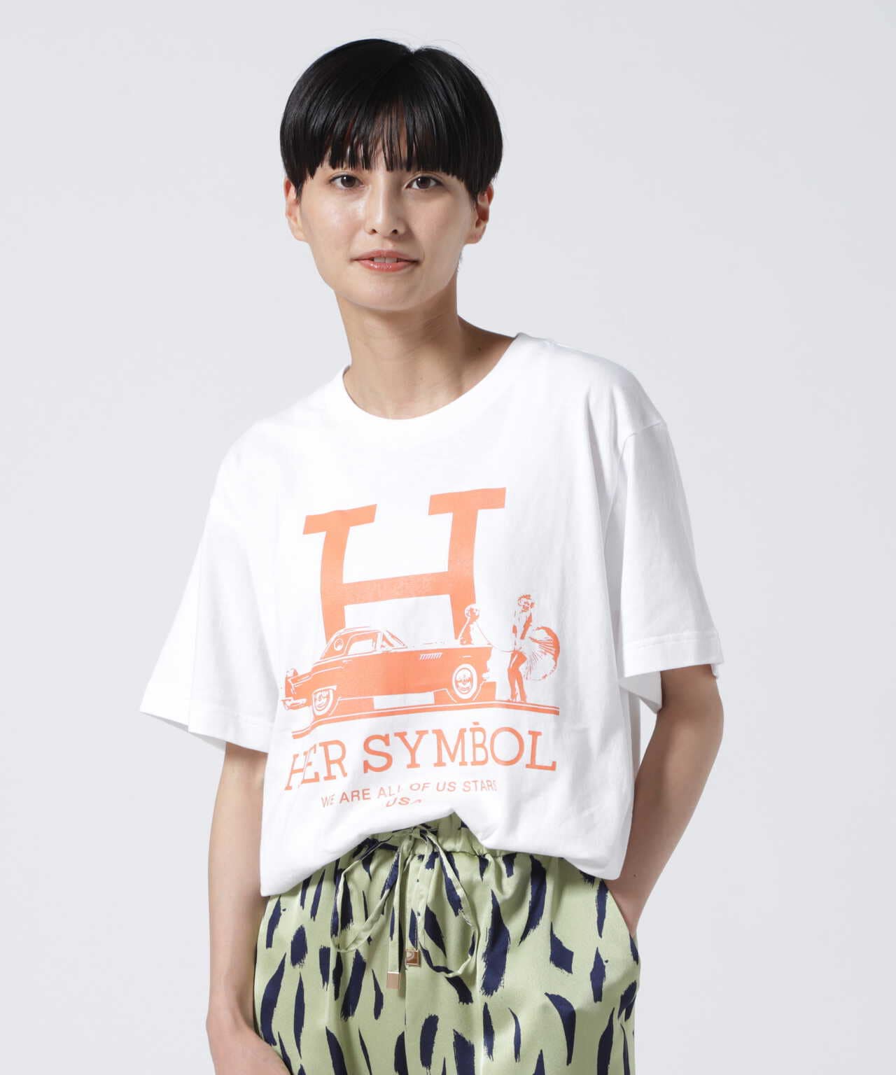 Kare/ME（カーミー）H MM オレンジプリントTシャツ　