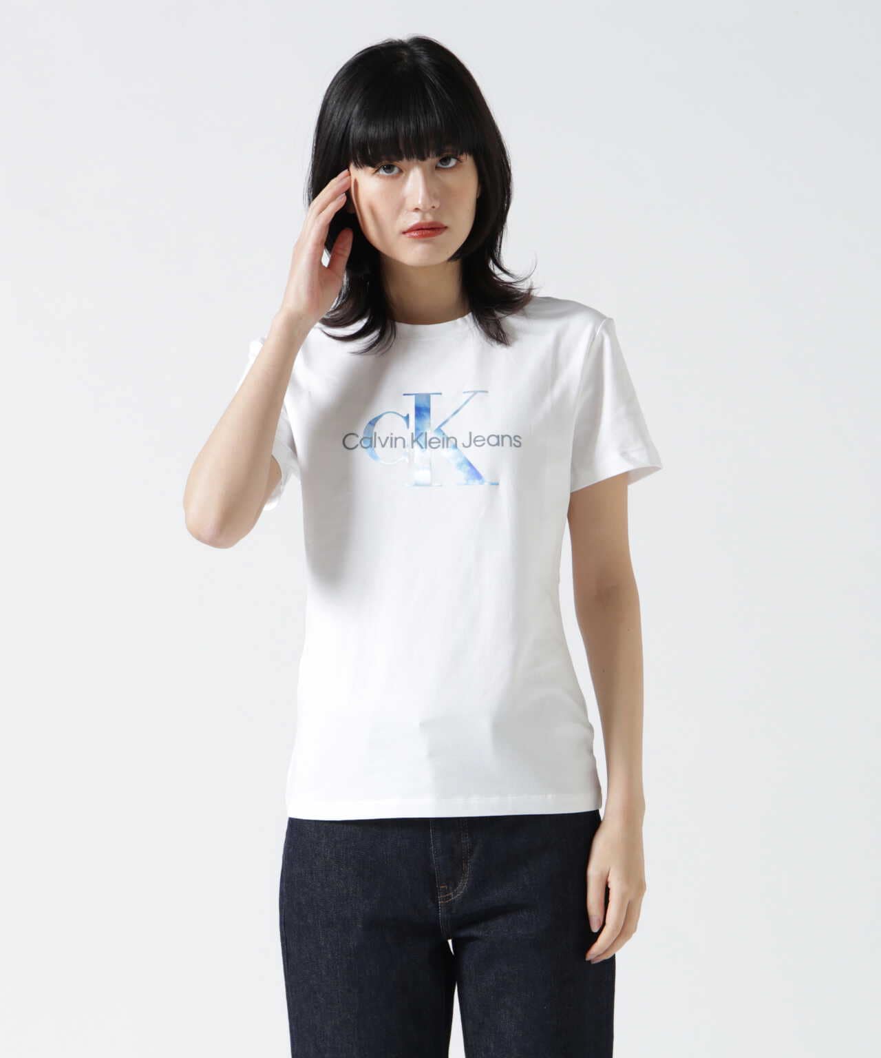 Calvin Klein Jeans（カルバンクラインジーンズ）アクアプリントモノグラムTシャツ B'2nd ビーセカンド US  ONLINE STORE（US オンラインストア）
