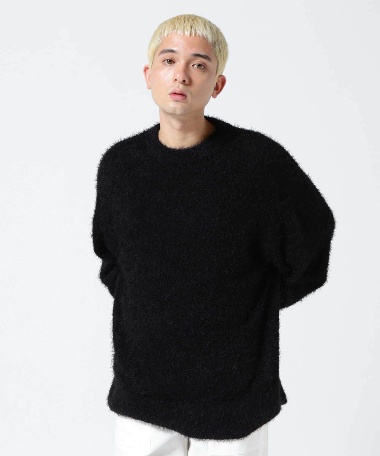 LUSOR（ルーソル）Feather Mole Yarn Crew Neck knit フェザーモールヤーンニット