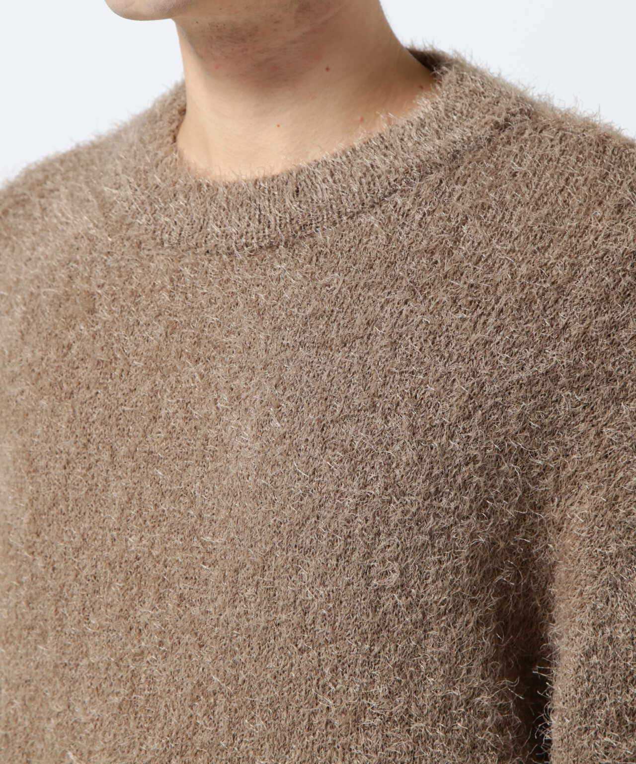 LUSOR（ルーソル）Feather Mole Yarn Crew Neck knit フェザーモールヤーンニット