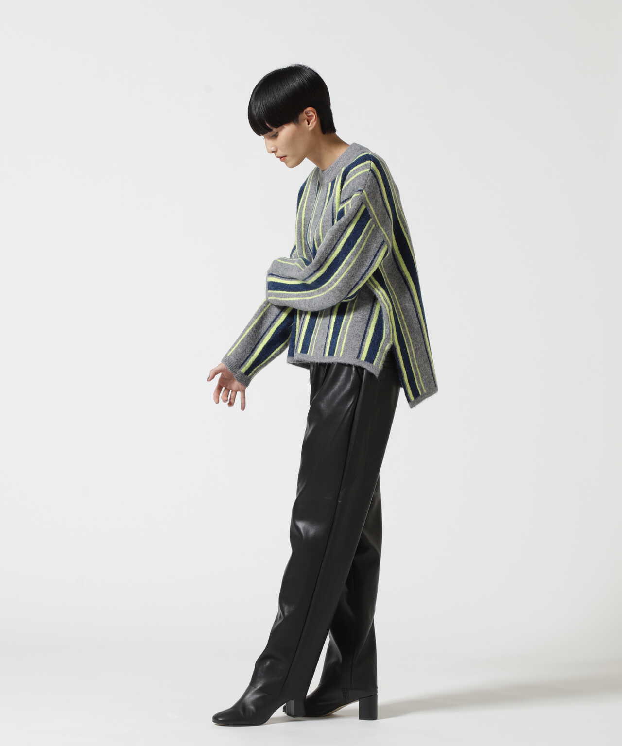 HCAE(エイチシーエーイー) STRIPED KNIT TOP/ストライプニット | B'2nd