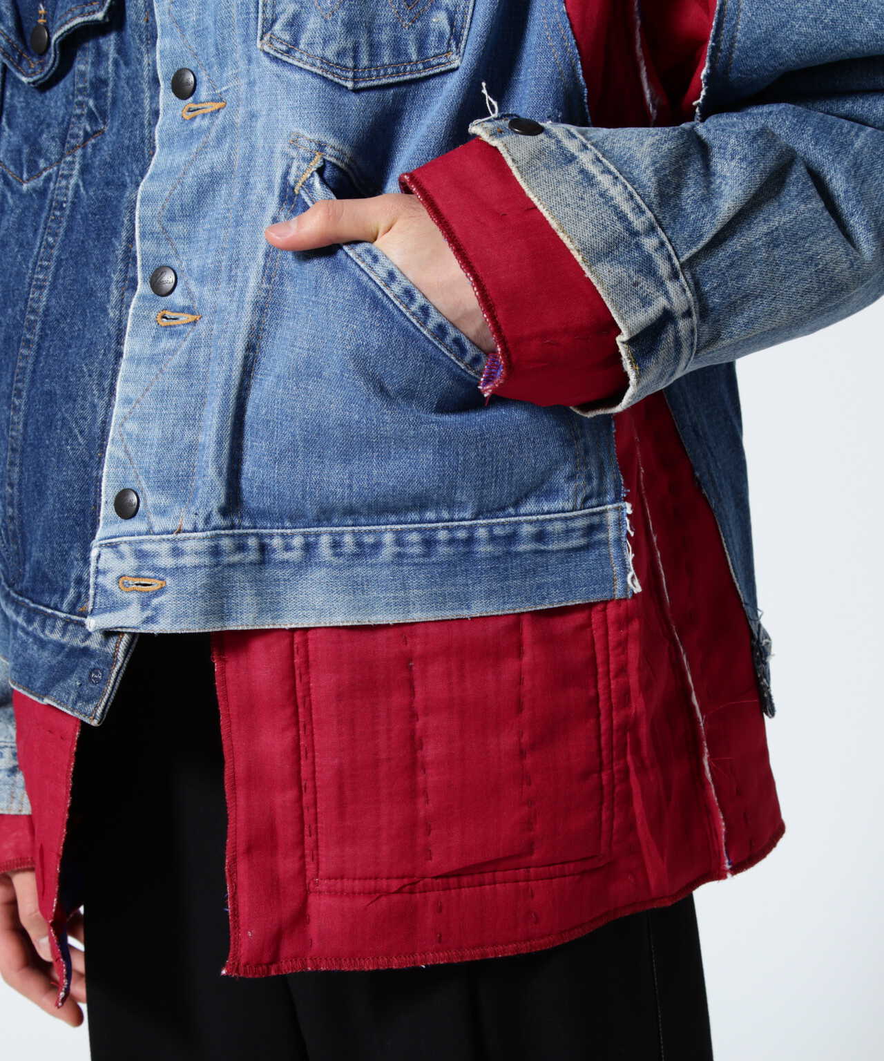 Needles(ニードルズ)Jean Jacket + Rug -> Covered Reversible Jacket