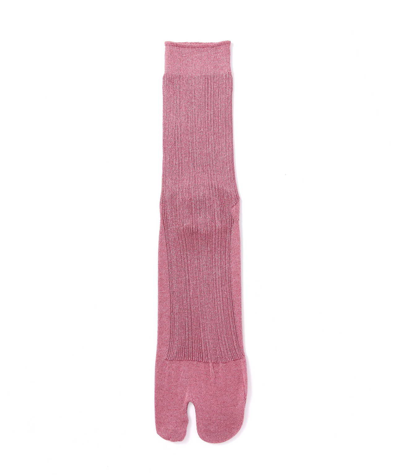 MARCOMONDE（マルコモンド）glitter ribbed tabi socks
