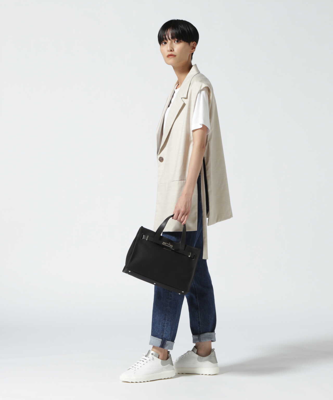 バッグ新品☆SITA PARANTICASuede Tote Bag&赤紺ストラップ付