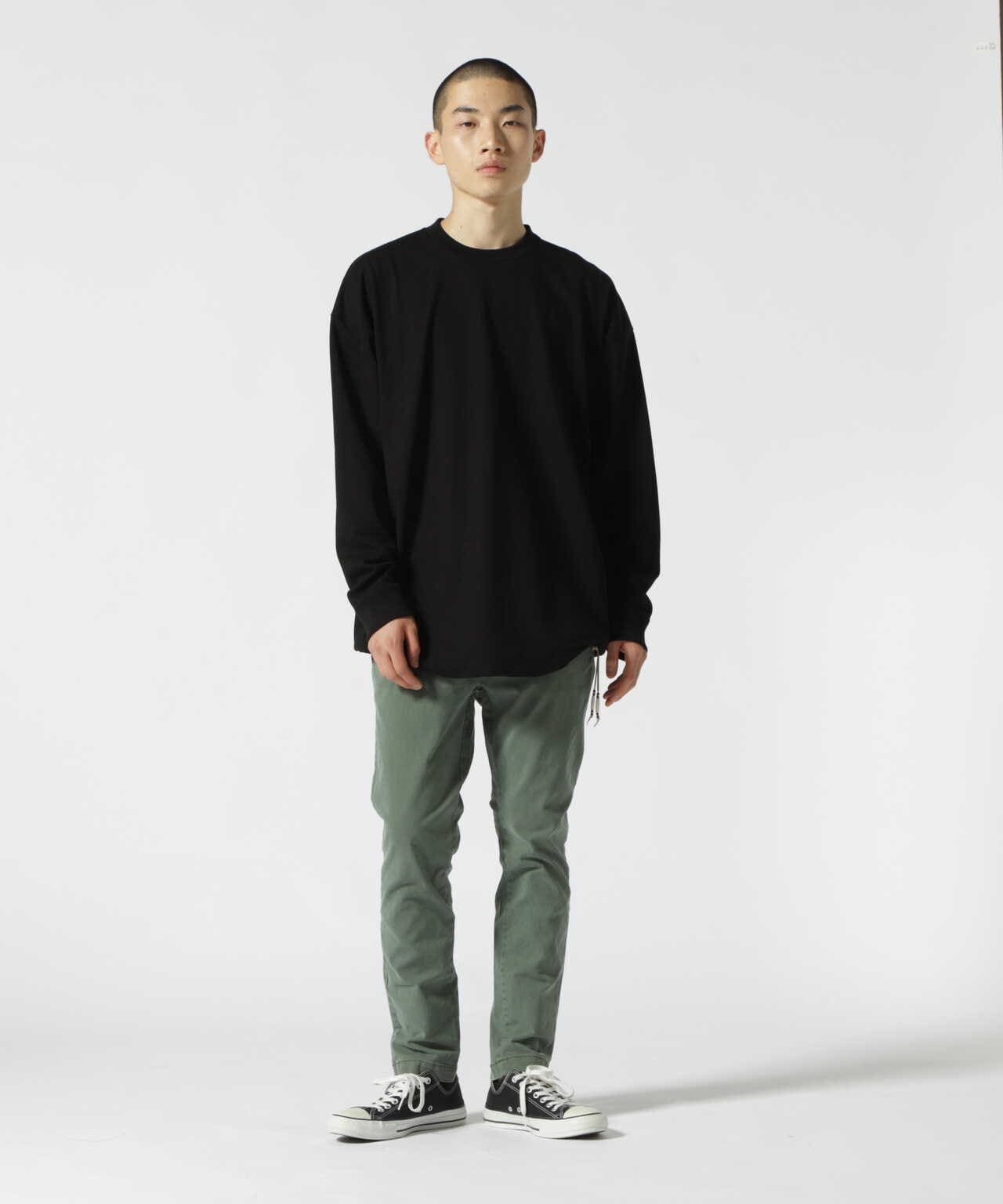 ATON (エイトン)22FW | SUPIMA AIR 12/- | OVERSIZED L/S T-SHIRT | B