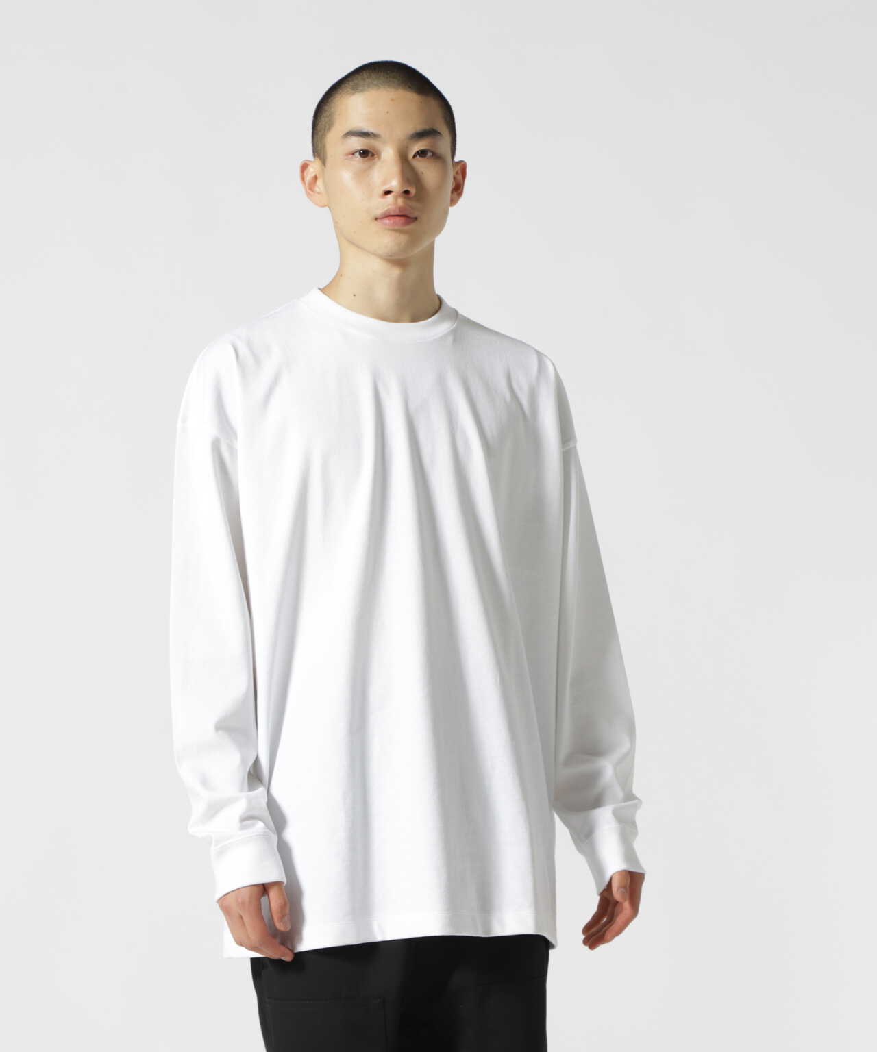 ATON (エイトン)22FW | SUPIMA AIR 12/- | OVERSIZED L/S T-SHIRT | B