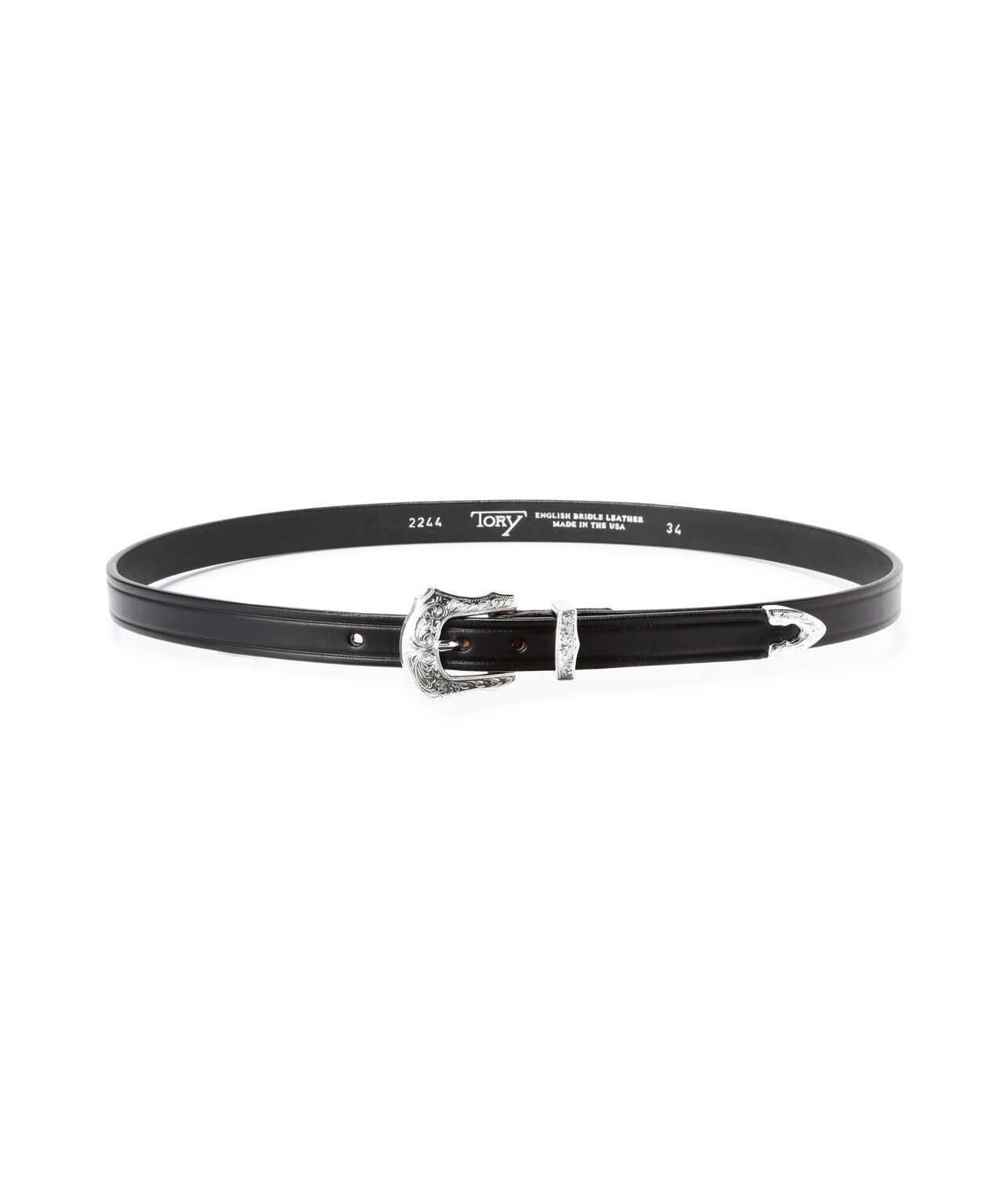 Extra Long Leather Belt with 3pc Silver Buckle Set - Black — MONITALY