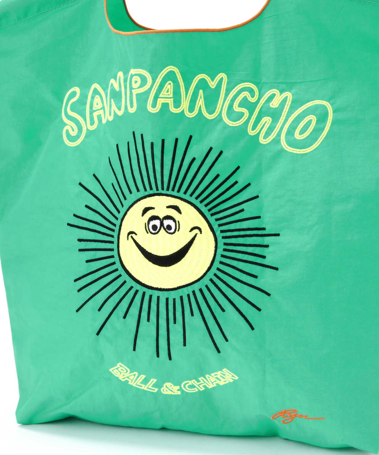 Ball&Chain(ボールアンドチェーン) RYU.SANPANCHO/Mサイズ 刺繍ショッピングバッグ