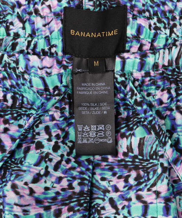 BANANATIME(バナナタイム )EASY PANTS CHEVRON FISH GREENBLUE