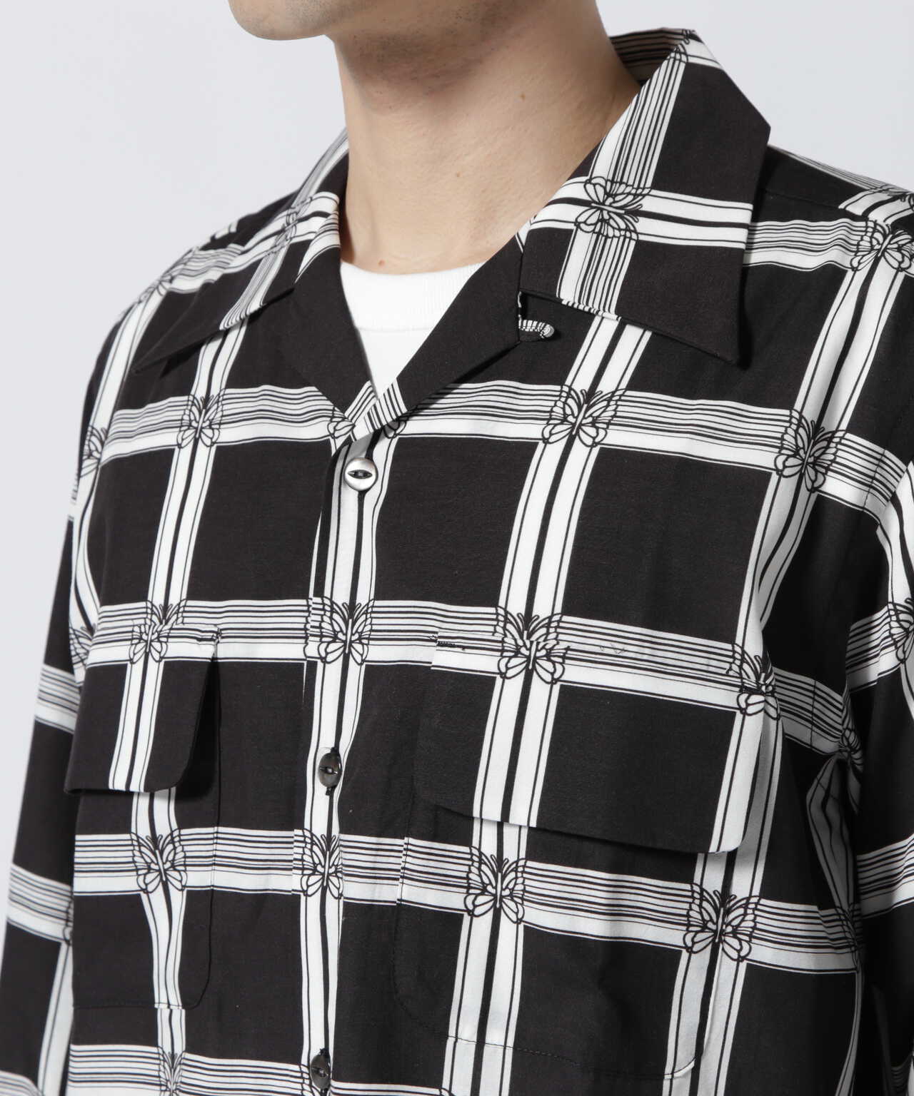 NEEDLES CLASSIC SHIRT PAPILLON black