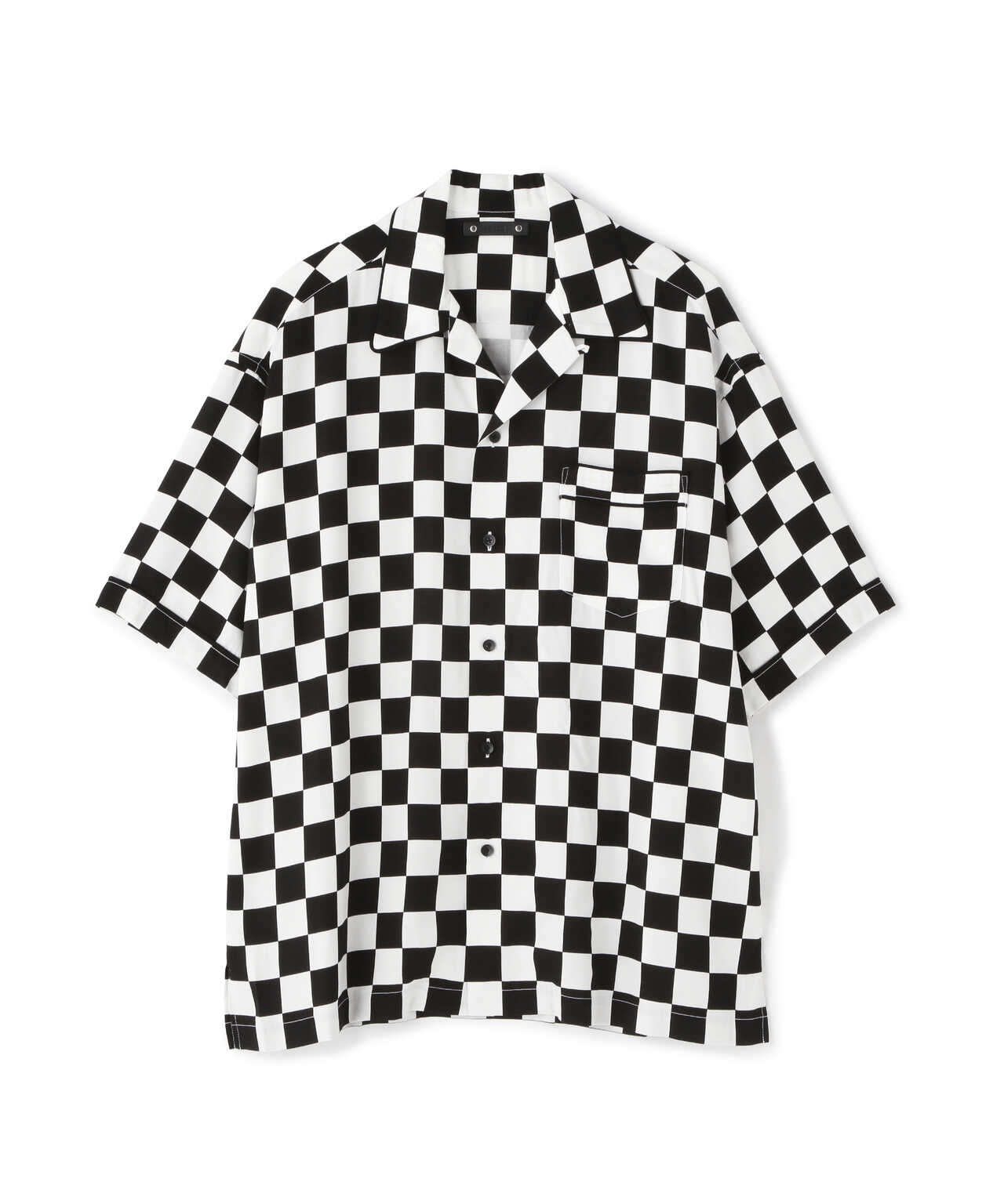 MINEDENIM（マインデニム）CU.Denim Checker flag S/S Open Collar SH