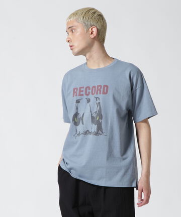 REMI RELIEF(レミレリーフ) 別注天竺Tシャツ RECORD ユニセックス