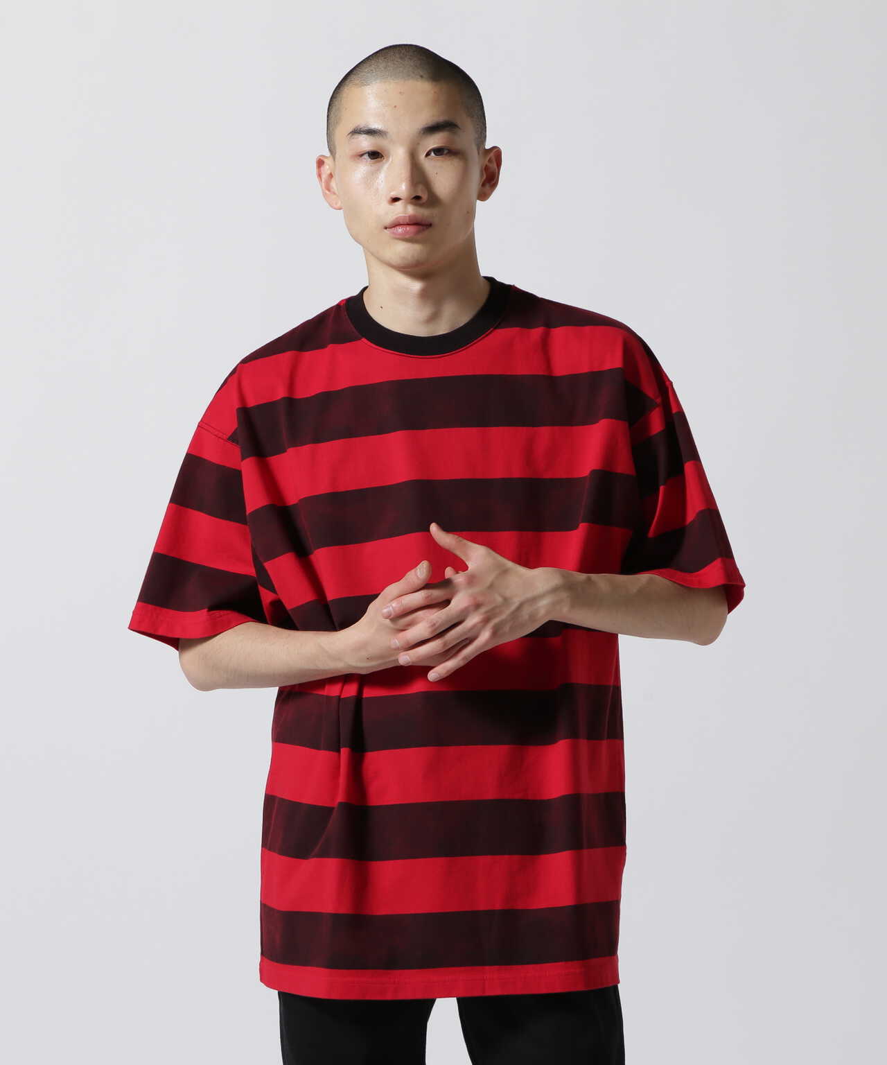 MINEDENIM × NONNATIVE BORDER T-SHIRT - Tシャツ/カットソー(半袖/袖なし)