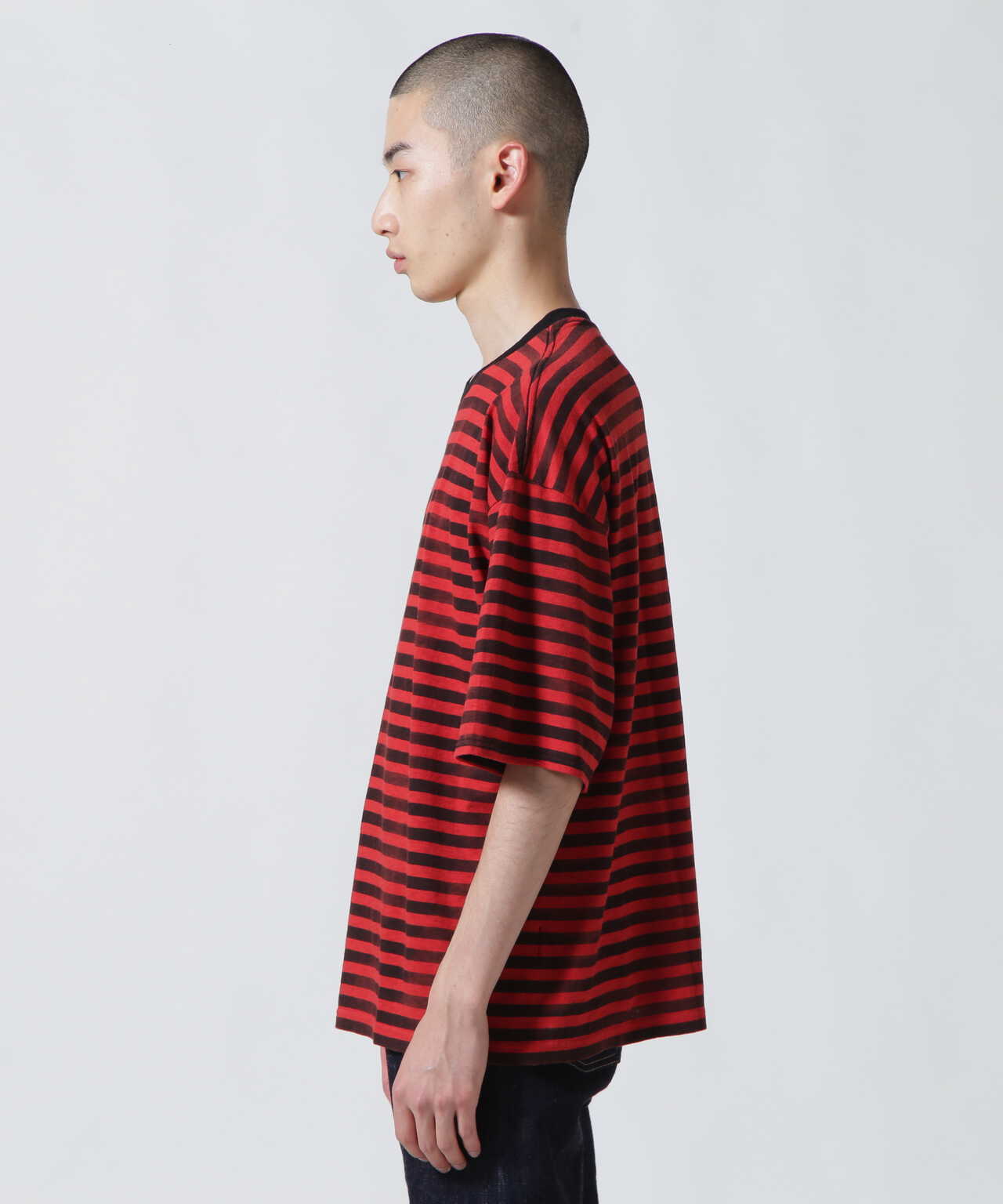 MINEDENIM（マインデニム）Hazy Border Uneven Loose T-SH | B'2nd ( ビーセカンド ) | US  ONLINE STORE（US オンラインストア）