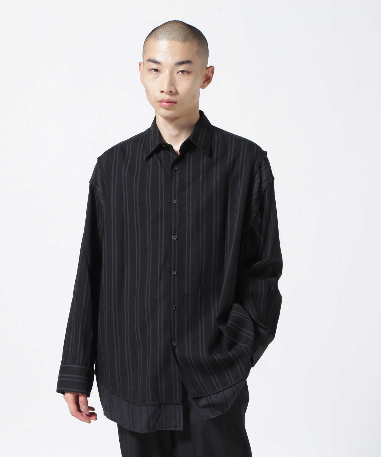 N.HOOLYWOOD × MINEDENIM / BD.Discharge Stripe NHW SH | B'2nd ( ビーセカンド ) |  US ONLINE STORE（US オンラインストア）