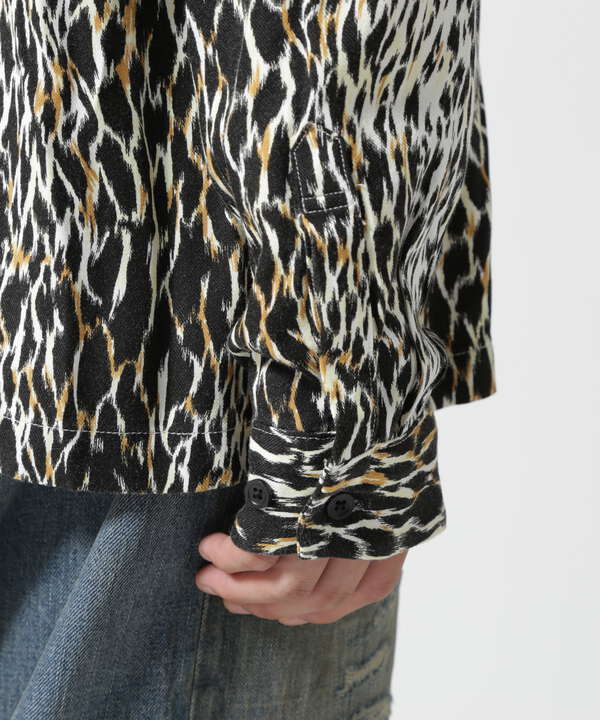 MINEDENIM（マインデニム）Leopard Open Collar SH